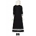 A-line casual abaya with White borders A-line casual abaya with White borders